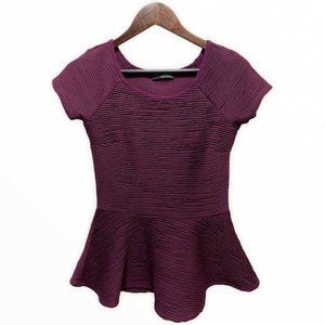 Zara W&B Collection Short Sleeve Round Neck Red